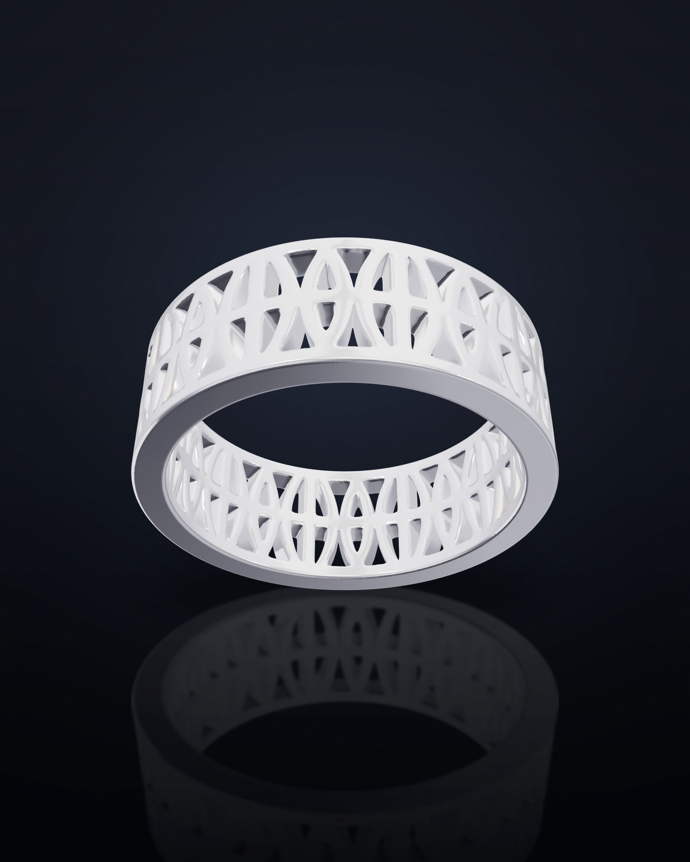 The Loyalty Band in 18k white gold